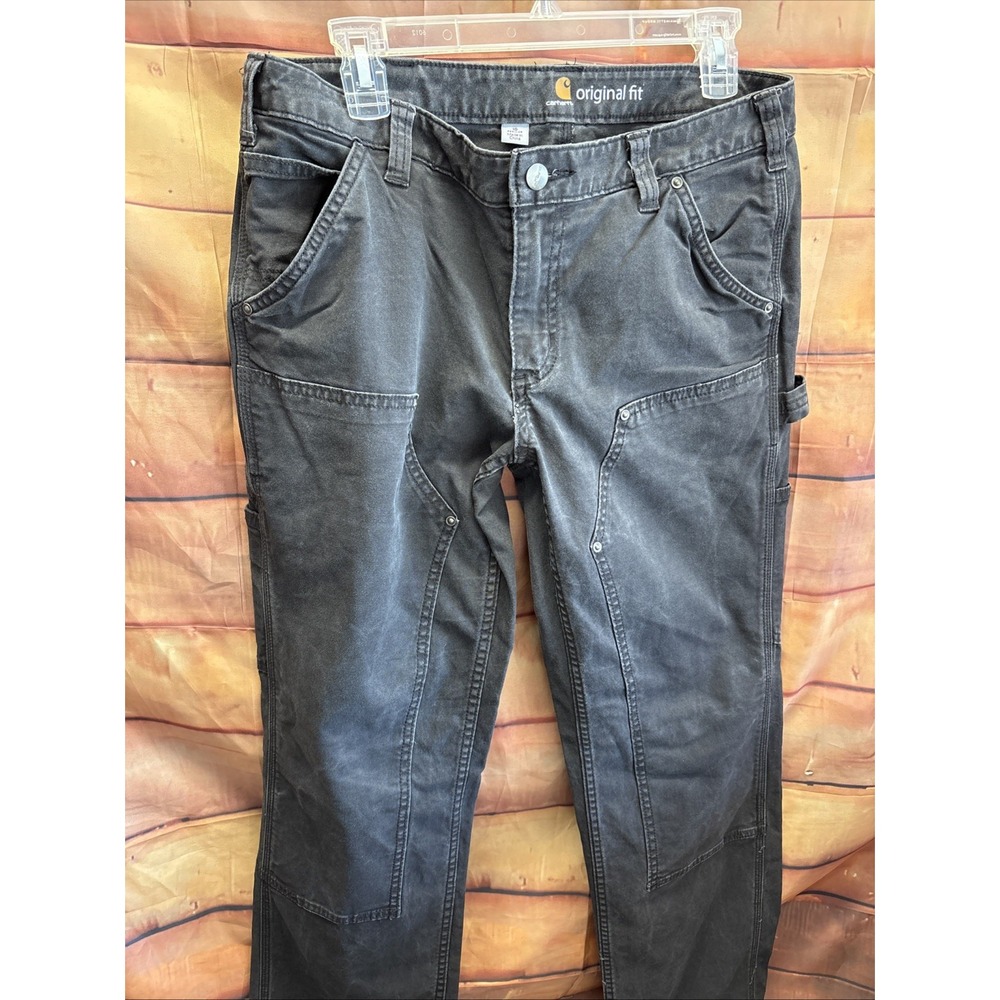 Carhartt Double Knee Pants Womens 10 Regular Crawford Utility Faded Black 102323